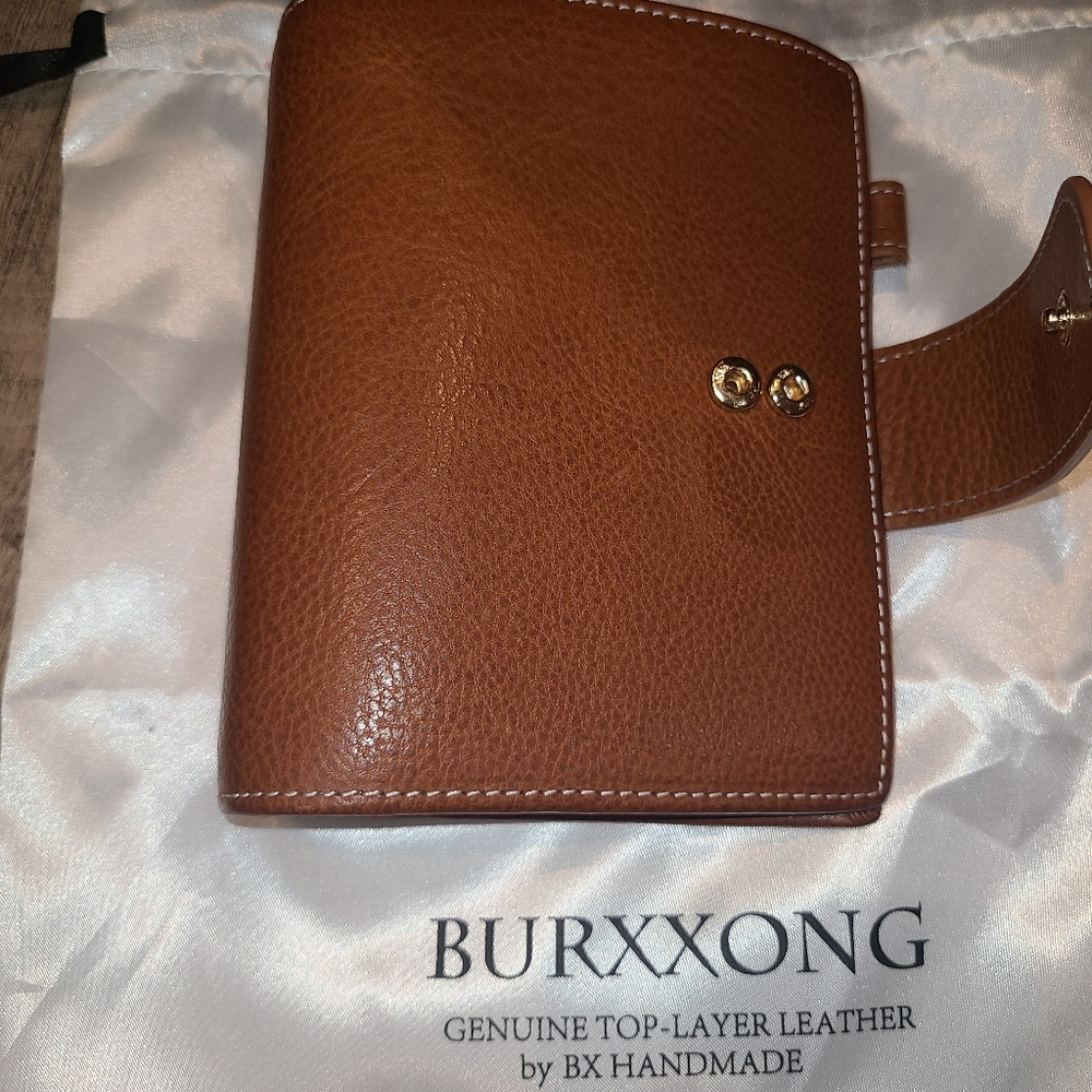 A7 Pocket Organizer Minerva Box Genuine Leather Journal with 25MM Binder